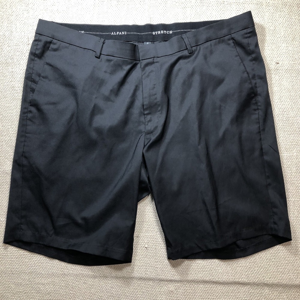 Alfani Shorts Mens Black Size 40 Chino Stretch - Picture 2 of 8